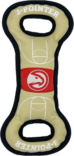 Pets First NBA Atlanta Hawks Field Toy - Juguete de nailon resistente para mascotas con costuras de doble ribete y chirriador interior, talla única