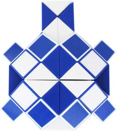 Miniatura 4 de Mipartebo Magic Snake Cube Twist Puzzle 72 Cuñas Tamaño Grande Azul Juguetes para ansiedad con forma de serpiente, regalos de fiesta para niños