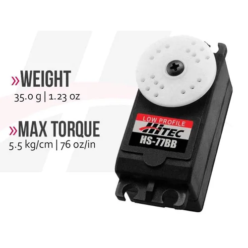 Miniatura 2 de Hitec RCD 31077S HS-77BB Servo BB de perfil bajo