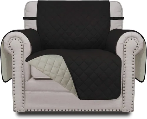 Miniatura 95 de Easy-Going - Funda para sofá, futón y sillón sin reposabrazos, reversible, resistente al agua, para mascotas y niños (azul oscuro/azul claro)