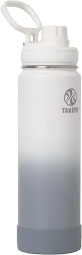 Miniatura 54 de Takeya Actives - Botella de agua de acero inoxidable, con aislamiento térmico y tapa de boquilla, capacidad de 24 onzas, color azul piedra Piedra