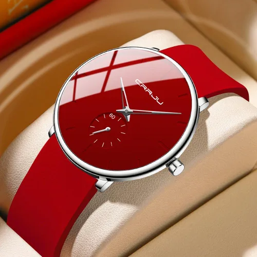 Miniatura 5 de CRRJU Mens Women Watch Casual Stylish Waterproof Quartz Unisex Wristwatches, Ultra Thin Watches for Men Women, Colorful Silicone Band