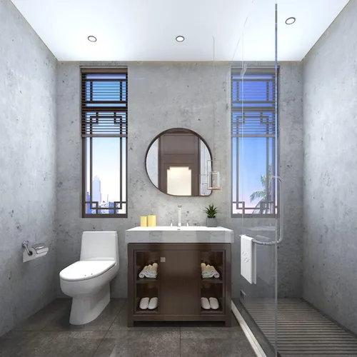 Miniatura 3 de Papel tapiz de hormigón gris claro grueso de 24 x 394 pulgadas de ancho, adhesivo impermeable para despegar y pegar, papel de contacto de cemento