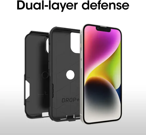 Miniatura 4 de OtterBox Funda de la serie Commuter para iPhone 14 y iPhone 13 (solamente), color negro, delgada y resistente, apta para bolsillo, con protección