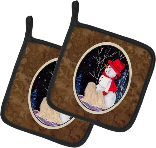 Miniatura 265 de Caroline's Treasures SS8617PTHD - Juego de soportes para ollas de cocina resistentes al calor, almohadillas calientes para horno para cocinar, Husky