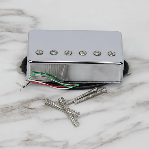 Miniatura 2 de FLEOR Juego de pastillas de guitarra Humbucker cerámica Puente de guitarra Juego de pastillas cromado para guitarra eléctrica estilo LP Pastilla
