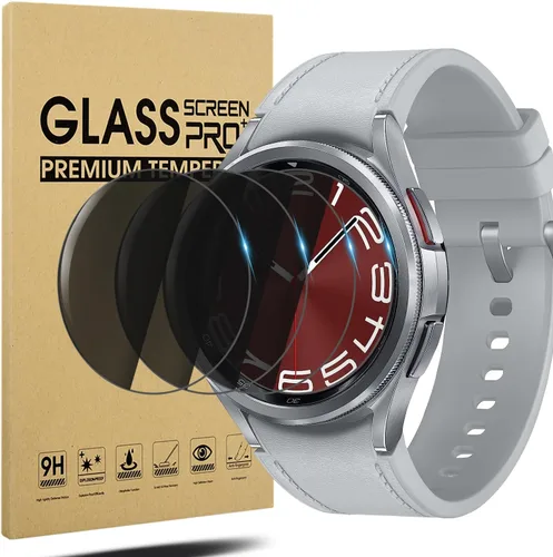 Miniatura 9 de Suoman 4-Pack para Samsung Galaxy Watch 6 Classic 43mm Protector de pantalla, [Antiarañazos] 2.5D 9H Película protectora de vidrio templado
