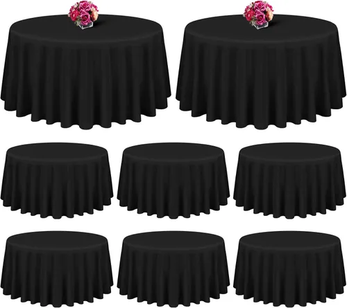 Miniatura 66 de Showgeous Paquete de 4 manteles rectangulares de poliéster de 60 x 102 pulgadas, resistentes a las arrugas, lavables, para bodas, mesas de comedor