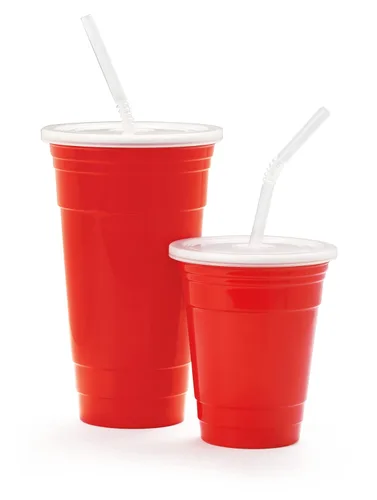 Miniatura 4 de G.E.T. SC-32-SET-R Rojo 32 oz. Juego de Vasos Reutilizables de Plástico, 1 Unidad (Paquete de 1)
