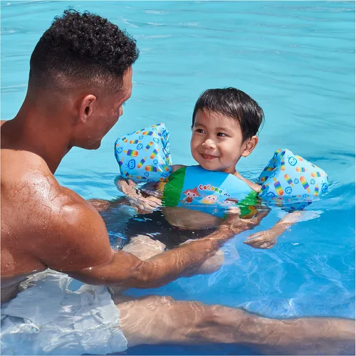 Miniatura 5 de SwimWays Swim Trainer, US Coast Guard Approved Life Vest Kids Swim Vest, Arm Floaties & Life Jackets for Kids 33-55 lbs