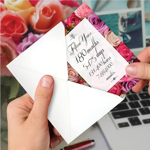 Miniatura 6 de NobleWorks Tarjeta de hito de trabajo del 15º aniversario (cotrabajador) con sobre de 5 x 7 pulgadas para hombres y mujeres, parejas (1 tarjeta) 15