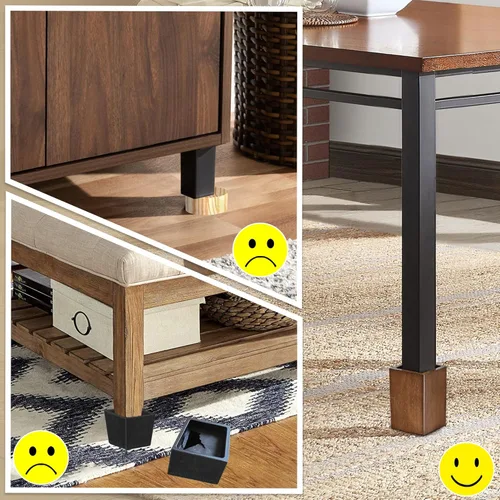 Miniatura 6 de Elevadores de cama de madera (cuadrados de 4 pulgadas)
