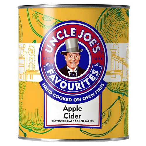 Miniatura 10 de Uncle Joe's Caramelo duro de sidra de manzana, lata de 4.23 onzas (paquete de 2) – Dulces hervidos envueltos individualmente Lata de regalo