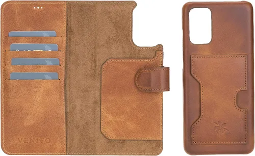 Miniatura 135 de Venito Florence - Funda de piel compatible con Samsung Galaxy S9, extra segura con bloqueo RFID, cartera desmontable para teléfono (gris decolorado)