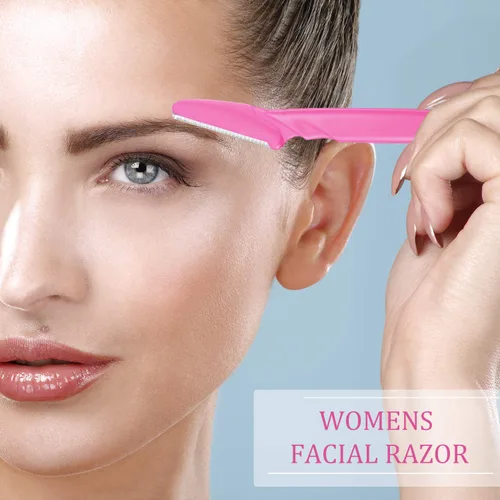 Miniatura 4 de Boao 60 piezas de afeitadora de cejas, herramienta de dermaplaning para mujeres y hombres, microcuchillas moldeadoras con cubierta de precisión