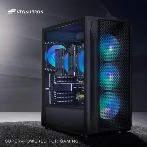 Miniatura 3 de STGAubron PC para juegos de doble CPU, Intel i7 Xeon E5 dual hasta 3.7GHz, Radeon RX 580 8G, 16G DDR4, 512G SSD, WiFi 6, BT 5.0, ventilador RGB x 4