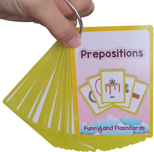 Miniatura 9 de Juguetes y Deportes/Instrumento/Aula/Preposiciones Tarjetas Flash Inglés Niños Montessori Aprendizaje Juguete Niño Tarjeta de Bolsillo