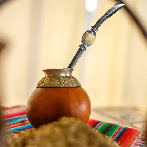 Miniatura 2 de Bombilla reutilizable Yerba Mate - Filtro de acero inoxidable extraíble estilo cuchara con una hermosa cuenta, popote de metal para beber té