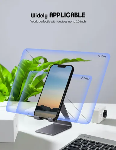 Miniatura 7 de Aoviho Soporte para teléfono celular de escritorio - Soporte para teléfono móvil de aluminio compatible con iPhone 15 14 13 12 pro 11 X Xs max 8 7 6