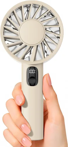 Miniatura 11 de FrSara Portable Handheld Mini Fan, Small Rechargeable Personal Fan, Summer Travel Essentials with 6-Speeds, 3000mAh, Great for Outdoor, Makeup