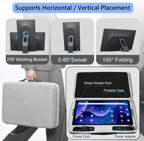 Miniatura 6 de OFD P02-Tableta de TV portátil de 21.5 pulgadas, pantalla táctil, monitor inteligente 1080P, Android 15,6+128GB ROM, TV portátil al aire libre