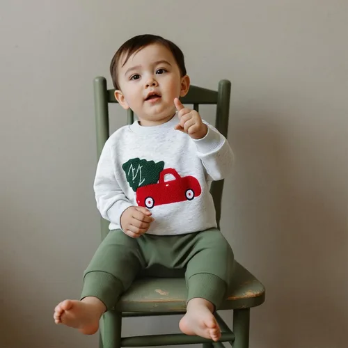 Miniatura 117 de BemeyourBBs Conjunto divertido de sudadera y pantalones de manga larga con letras divertidas para bebé niño y niño