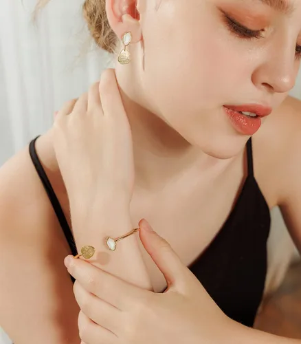 Miniatura 69 de OZEL - Pulseras para mujer, chapados en oro real de 18 quilates, pulseras de oro de cristal colorido para regalos