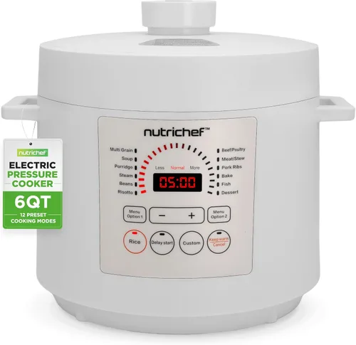 Miniatura 9 de NutriChef Olla a presión eléctrica de 6 cuartos de capacidad Olla a presión digital de encimera de 9 funciones Tiempo y temperatura ajustables
