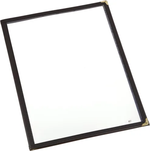 Miniatura 12 de Winco cubierta para menú, sencillo, 9.8 in x 12.4 in, negro