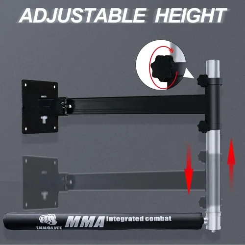 Miniatura 3 de INNOLIFE Barra de boxeo Entrenador de velocidad de perforación de peso ligero Barra giratoria Montaje en pared Fácil configurar