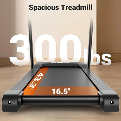 Miniatura 3 de THERUN Cinta de correr con inclinación, 0-12% de inclinación automática para correr y caminar, capacidad de peso de 300 libras, banda ancha, 3.0HP