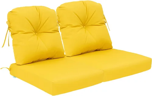 Miniatura 20 de QILLOWAY Juego de cojines para sillas de exterior con cuerdas, cojines de repuesto para muebles de patio (beige)
