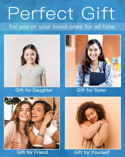 Miniatura 3 de Collares de piedra natal genuina para mujeres y niñas, collar infinito, regalos de cumpleaños para ella, joyería para mujeres adolescentes y niñas