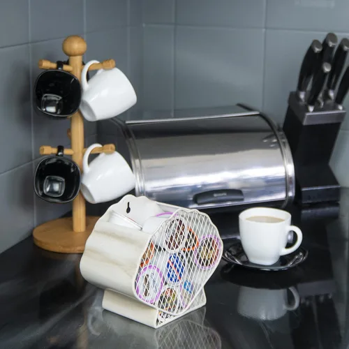 Miniatura 2 de Made Easy Kit Organizador de Cesta de Cápsulas de Café Decoración Útil - Compatible con Cápsulas Keurig K-Cup - Decoración Funcional de Barra