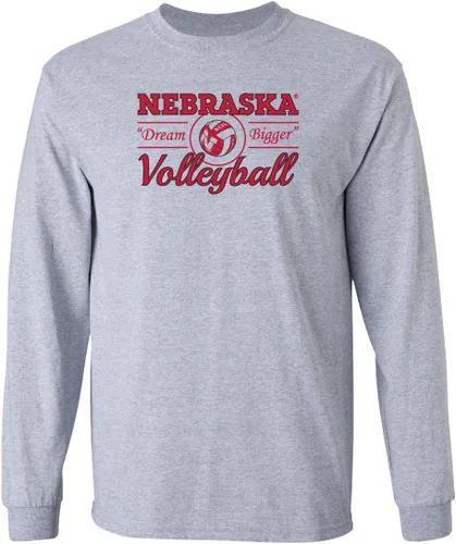 Miniatura 22 de CornBorn Elige tu diseño - Camisetas de manga larga de voleibol de Nebraska Voleibol Script Huskers - Blanco