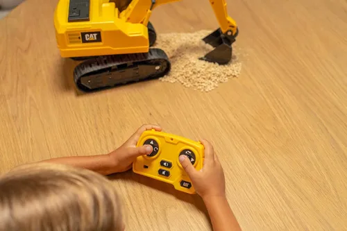 Miniatura 5 de CAT Power Excavator Digger RC Construction for Kids 5+ 2.4GHz Remote Control Truck Toy, Full-Function Dig, Scoop, Spin & Drive, Realistic Lights &