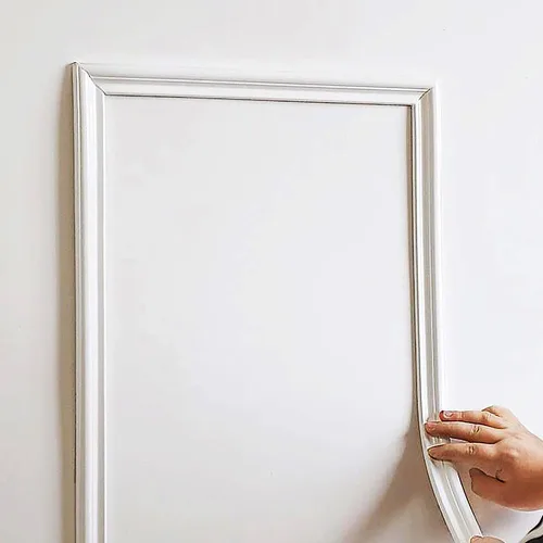 Miniatura 8 de Moldura de Pared Flexible Despegar y Pegar, Tiras Decorativas Autoadhesivas, Moldura 3D DIY para Techo para Decoración del Hogar en Puerta de Negro