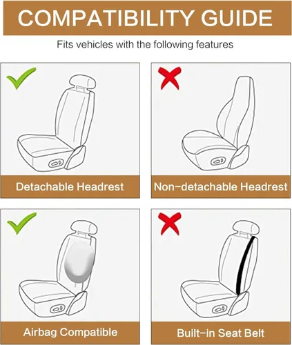 Miniatura 4 de VarCozy Manta de sillín Baja Fundas de asiento delanteras para sedán, SUV, camioneta, Funda de asiento tejida universal de rayas coloridas