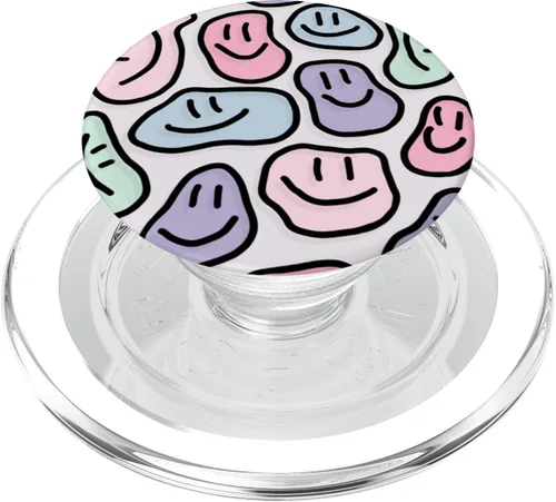 Miniatura 8 de Pastel estética trippy líquido remolino goteo sonrisa cara PopSockets estándar PopGrip