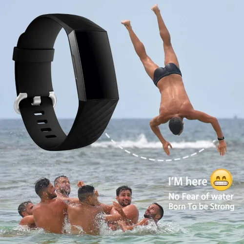 Miniatura 5 de Hamile - Extensibles compatibles con Fitbit Charge 4 / Fitbit Charge 3 / Fitbit Charge 3 SE, extensible de repuesto impermeable para reloj