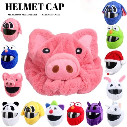 Miniatura 6 de HTLNUZD Funda para casco de motocicleta de cara completa, fácil de instalar, tapa antipolvo, casco de motocicleta, paseos divertidos, juego de felpa