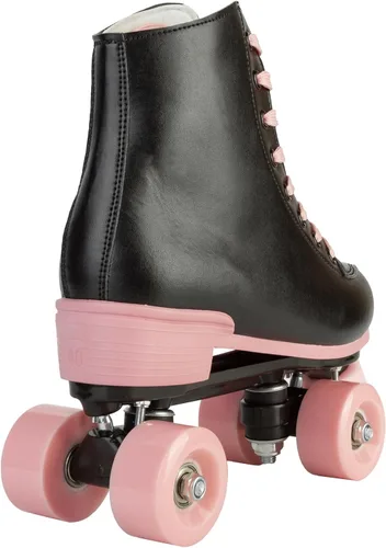 Miniatura 8 de YYW - Patines de ruedas para niñas con luces, para jóvenes y niños, patines de doble fila en negro y rosa, para niñas de 8 a 12 años