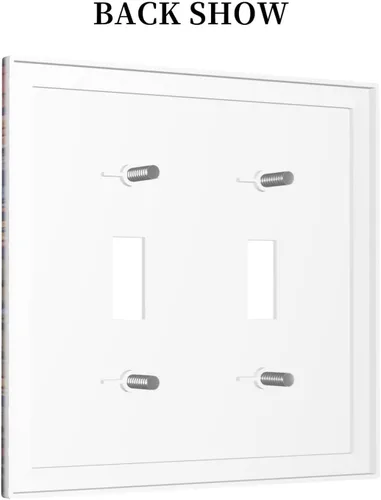 Miniatura 889 de Placa Decorativa de Pared de Granja Rústica con Cuerno de Madera para Puerta de Granero 1 Banda Duplex Cubiertas de Toma Eléctrica Soltera