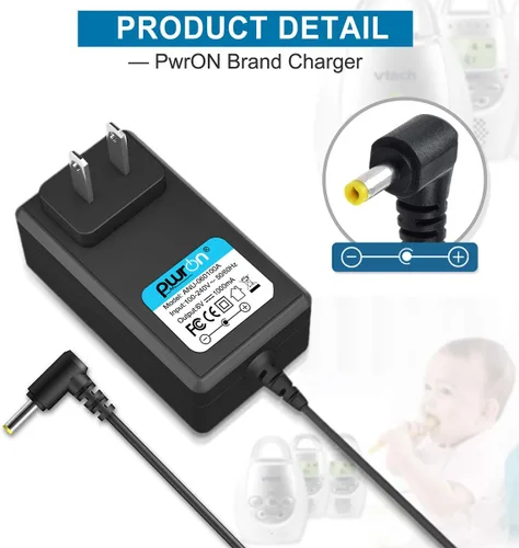 Miniatura 2 de Adaptador CC de 6 V CA para monitor de bebé Vtech Safe & Sound DM221 DM221-2 DM223 DM251 (unidades de padres y bebés) y DM111 DM222 DM271