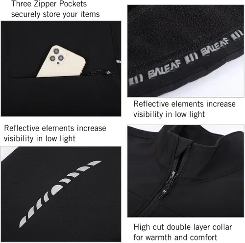 Miniatura 4 de BALEAF Women's Cycling Jacket Windproof Thermal Winter Running Cold Weather Gear Waterproof Softshell Warm