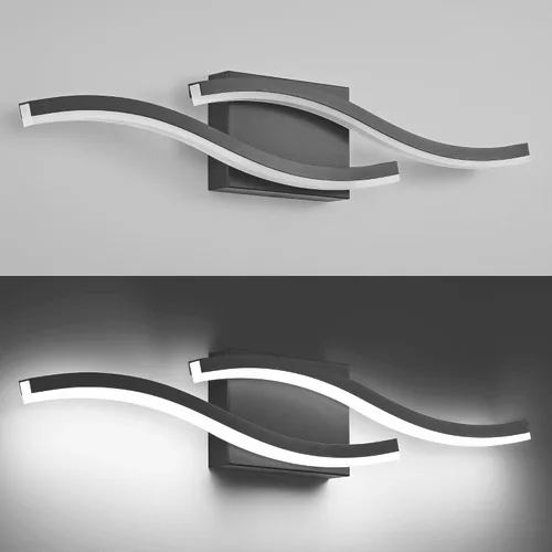 Miniatura 6 de PRESDE Lámpara LED de Tocador de Baño de 24", Moderna Luminaria de Barra de Pared Negra Sobre Espejo Regulable 3CCT
