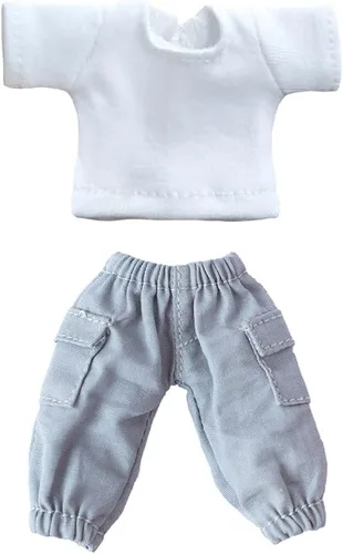 Miniatura 9 de niannyyhouse Camiseta + Pantalones Conjunto de 2 piezas Mono de Camuflaje Camiseta de Color Sólido 1/12 BJD OB11 Muñeca 4.3 pulgadas (4.3 in)