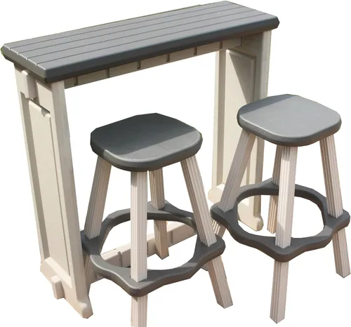 Miniatura 12 de Barra individual gris oscuro superior y base negra, ideal para patio, bañera de hidromasaje, patio trasero, diseño duradero resistente a