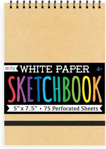 Miniatura 9 de OOLY Cuaderno de bocetos pequeño con cubierta de bricolaje, 5 x 7.5 pulgadas, cuaderno de dibujo de papel negro, libro de dibujo para niños