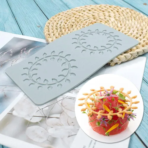 Miniatura 15 de Molde de encaje de hojas huecas 3D, molde de encaje de silicona con formas de flores de múltiples hojas para decoración de pasteles, tapete